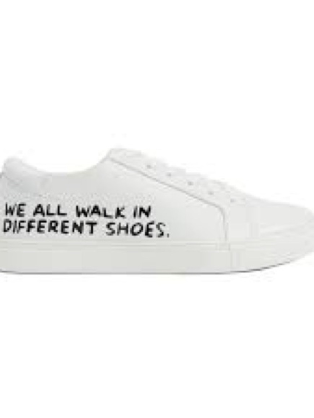 Kenneth Cole White Low-Top Sneakers with Black Script
